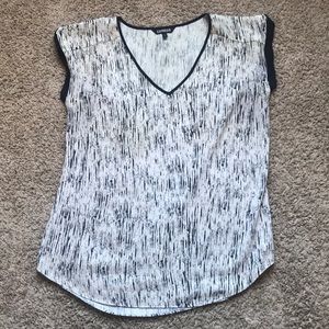 Express black and white blouse